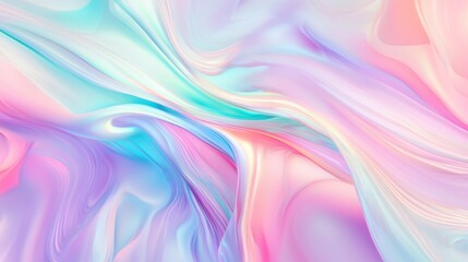 Obraz premium Pastel colors blend and flow in this abstract background, creating a sense of movement and energy. The swirling shapes and soft hues evoke a dreamlike and ethereal atmosphere