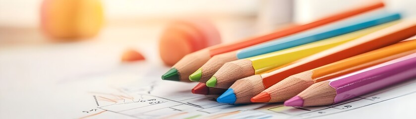 Obraz premium Hand drawn budget chart with colored pencils and markers showcasing creative finance and personal budget breakdown