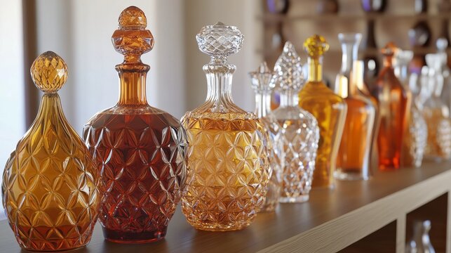 Maquetas de botellas de cristal color &Atilde;&iexcl;mbar