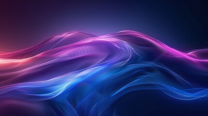 Fototapeta premium Vibrant abstract waves in blue and pink hues create a dynamic and visually engaging background for creative projects.