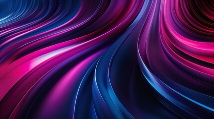 Obraz premium Vibrant abstract waves in shades of pink and blue create a dynamic and modern background, perfect for creative design projects. Product presentation background.