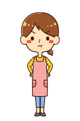 保育士　怒る　イラスト素材