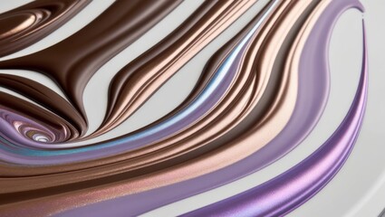 Abstract Liquid Metal Swirls Background