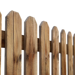 wooden fence isolated on white
