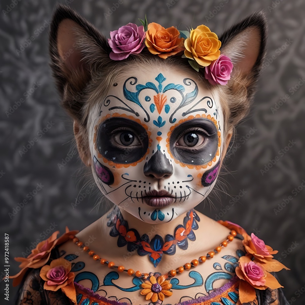 Wall mural catrina mexico halloween