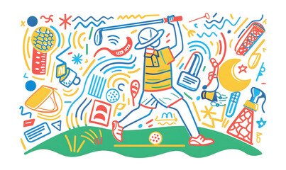 golf-themed graphic advertising backgrounds.