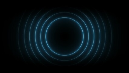 Abstract Neon Glow Radio Waves Illustration Background.