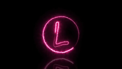 Abstract Neon Font Illustration Background.