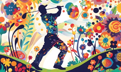 Crédence de cuisine  golf-themed graphic advertising backgrounds.  © anan