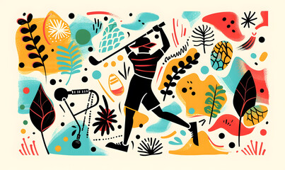 golf-themed graphic advertising backgrounds.