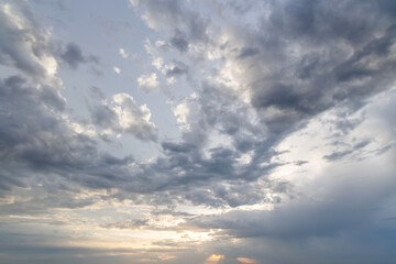 Fototapeta premium A dramatic and moody sky filled with dark, swirling clouds