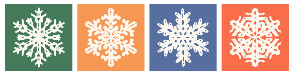 Set of cutting snowflakes