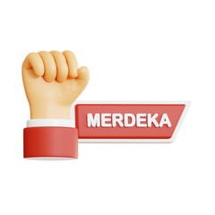 Indonesia Merdeka 3D Icon, Indonesia 3D Icon