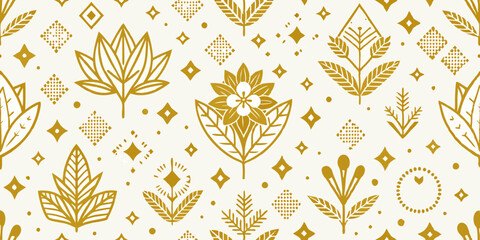 seamless pattern with leaves