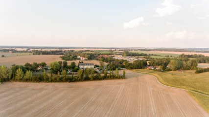 Luftbild - Ortschaft im Land Brandenburg