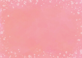 ピンク　水彩風　シンプル　絵の具　背景素材