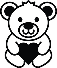 A teddy bear with a heart on its chest