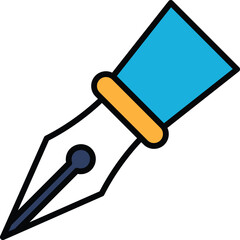 A pen with a tip in a line style.