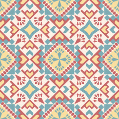 Geometric Floral Pattern The design for home decor textiles and digital design.