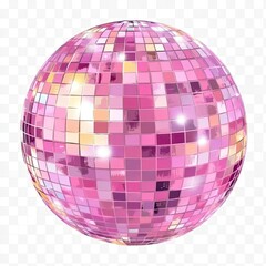 Shiny Pink Disco Ball Graphic
