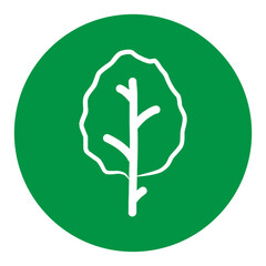 Trees Icon Logo Green