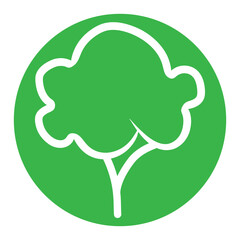 Trees Icon Logo Green