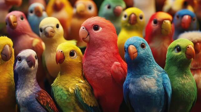 Vibrant Parrots in Bundle