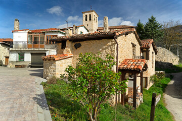Puentedey village in Burgos province , declared one of the most beautiful towns in Spain,  Europe