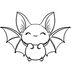 Adorable Bat Drawing for Halloween Art and Design