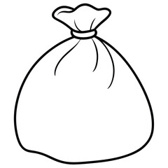Sack Icon Silhouette Vector Design.
