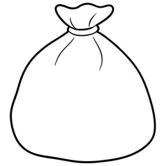 Sack Icon Silhouette Vector Design.