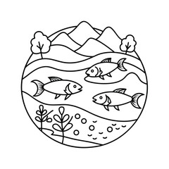 illustration of fish in a bowl