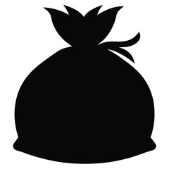 Sack Icon Silhouette Vector Design.