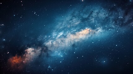 Fototapeta premium Sky with stars. Galaxy. Space landscape with bright Milky Way. High resolution star field, colorful night sky. Nebula and galaxies in space. Astronomy concept background.