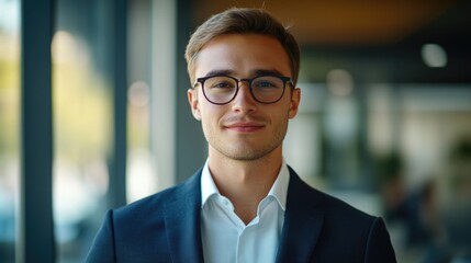 Fototapeta premium Young Professional in Business Attire