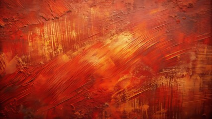 Naklejka premium 2. Add warmth and personality to your design with this rusty red textured background boasting visible brushstrokes and