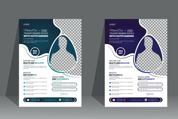 Medical healthcare template poster design 