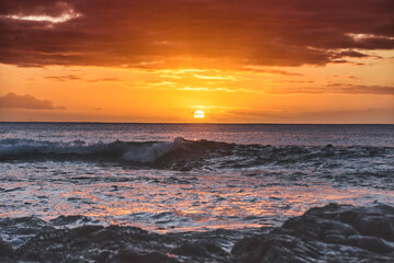 Beautiful sunset over the ocean