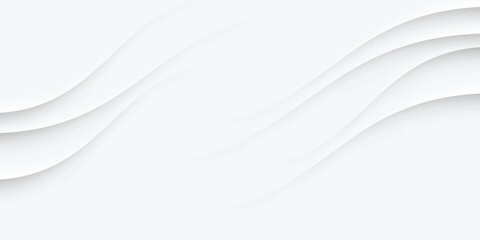 Elegant White Background with Dynamic Curved Lines for Graphic Design