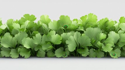 Obraz premium Cilantro (Coriander) clipart, element, 3D illustration, realistic, isolated on white background