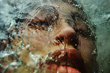 Delightful underwater exploration, people swimming snorkeling diving, Generative AI