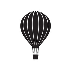 Obraz premium Hot air ballon vector silhouette. Hot air ballon logo, icon design. Hot air ballon illustration.