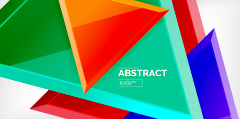 Triangle glass shapes geometric abstract background. Vector Illustration For Wallpaper, Banner, Background, Card, Book Illustration, landing page