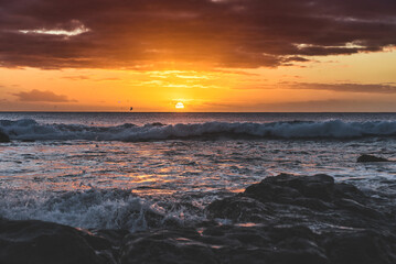 Beautiful sunset over the ocean