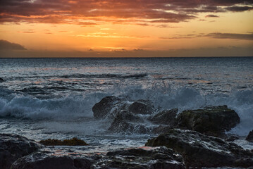 Beautiful sunset over the ocean