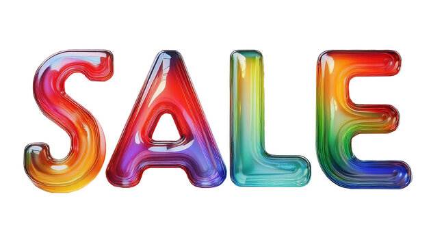 カラフルで立体的なSALEのポップデザイン