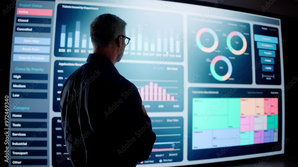 Poster big data artificial intelligence dashboard