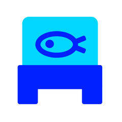 aquarium duotone style interior furniture icon for illustratior and graphic design