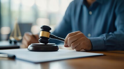 Judge approving a legal contract with a gavel on the table, emphasizing the binding nature of the agreement legal obligation, contract approval, justice