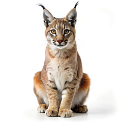 Obraz premium Desert Lynx with white background